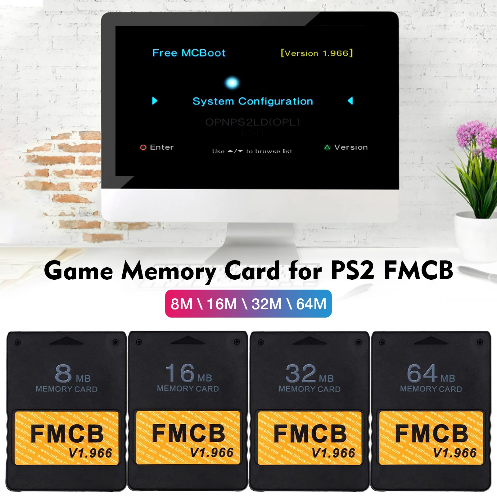 For Playstation 2 Extended Card 8M/16M/32M/64M Memory Card Save Game Data Stick Module For Sony PlayStation2 For PS 2 Game Saver