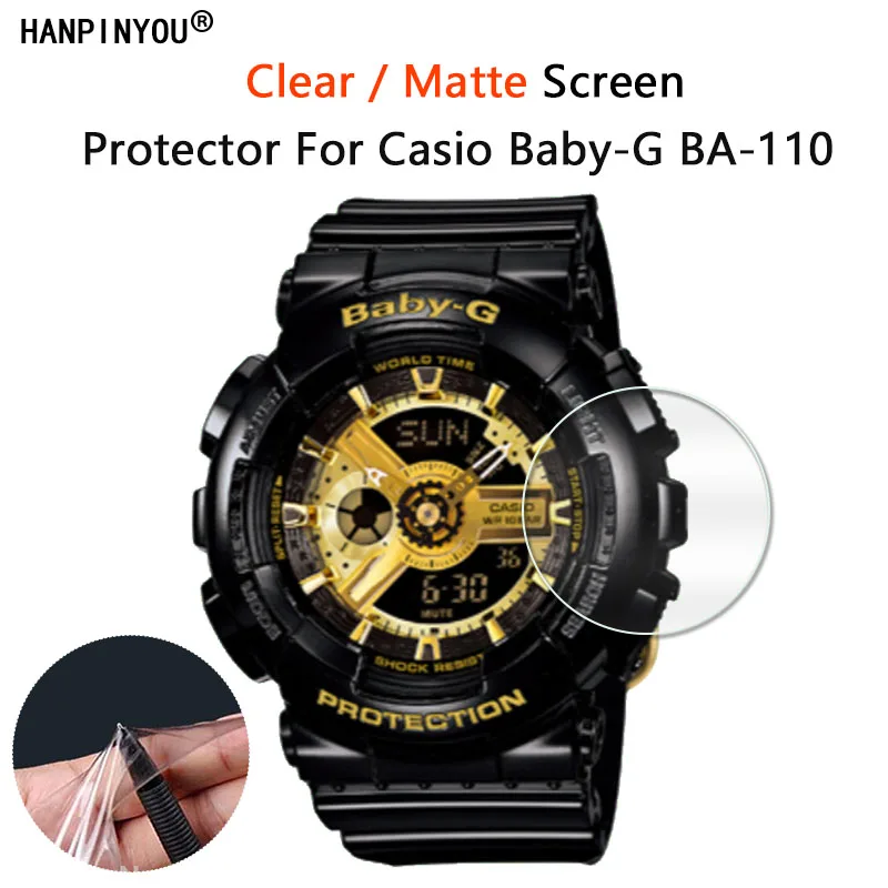 10Pcs For Casio Baby-G BA-110 BA110 Ladies Watch Ultra Clear Glossy / Matte Screen Protector Soft Film -Not Tempered Glass