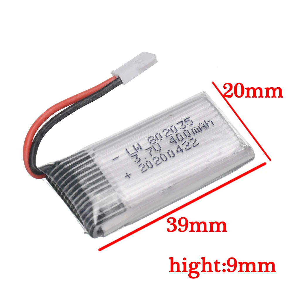 3.7V Rechargeable Battery For H31 X4 H107 H6C KY101 E33C E33 U816A V252 RC Quadcopter Drone Spare Parts 3.7V 400mAh Lipo Battery