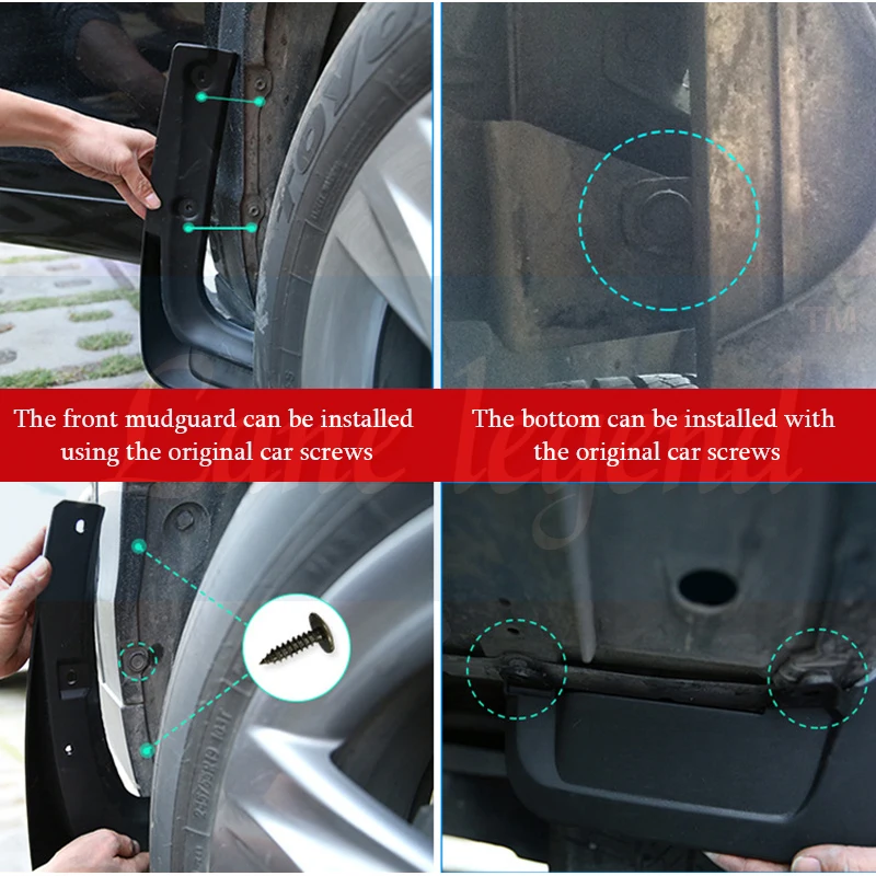 4 PCS Car Mudflap for Honda Fit Jazz 2011~2013 Fender Mud Flaps Guard Splash Flap Mudguards Accessories 2010 2011 2012 2nd 2 Gen view 5