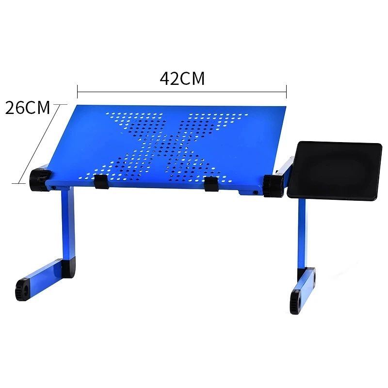 Plateau de lit réglable en alliage d'aluminium Table d'ordinateur Portable, bureau d'ordinateur pliable Portable pour dortoir d'étudiants Table d'ordinateur Portable