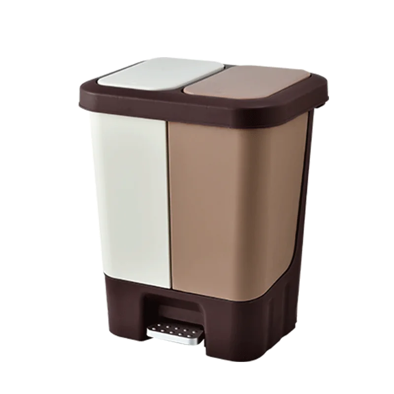 

Pedal Trash Can with Lid Wheels Plastic Kitchen Big Trash Can Cube Storage Bins Kosze Do Segregacji Smieci Waste Bins BG50WB