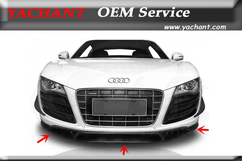 

Car-Styling Auto Accessories New Arrival Carbon Fiber Car Front Bumper Lip Fit For 2008-2015 R8 V8 V10 VZ5-Style Front Lip