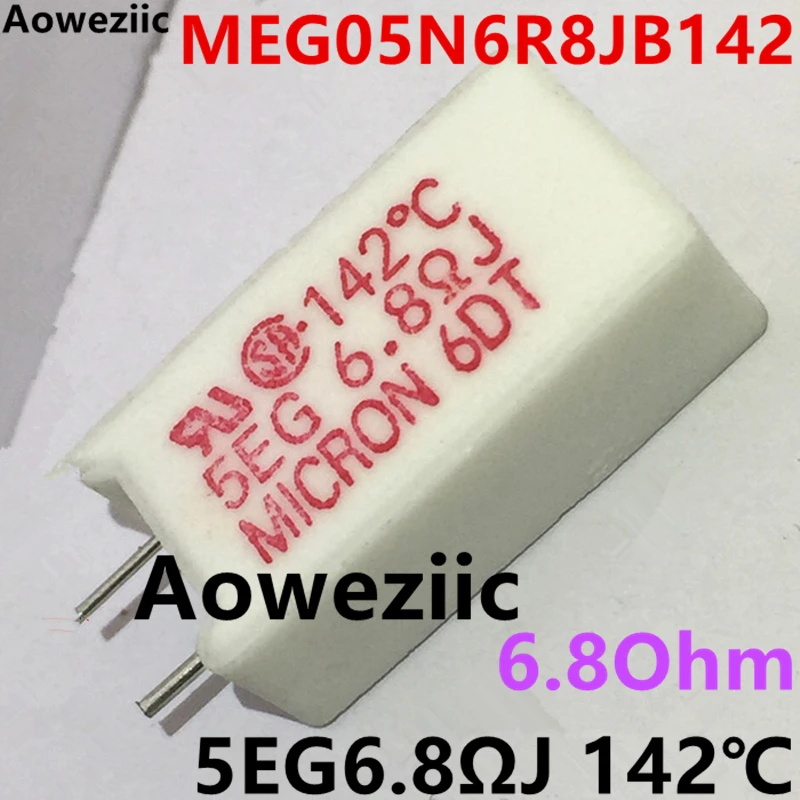 1Pcs RWT05A6.8J RWT05 6.8ΩJ 142℃ 5W 6.8Ohm ±5% MEG05N6R8JB142 5EG 6.8ΩJ Vertical Cement Resistance With Temperature Protection