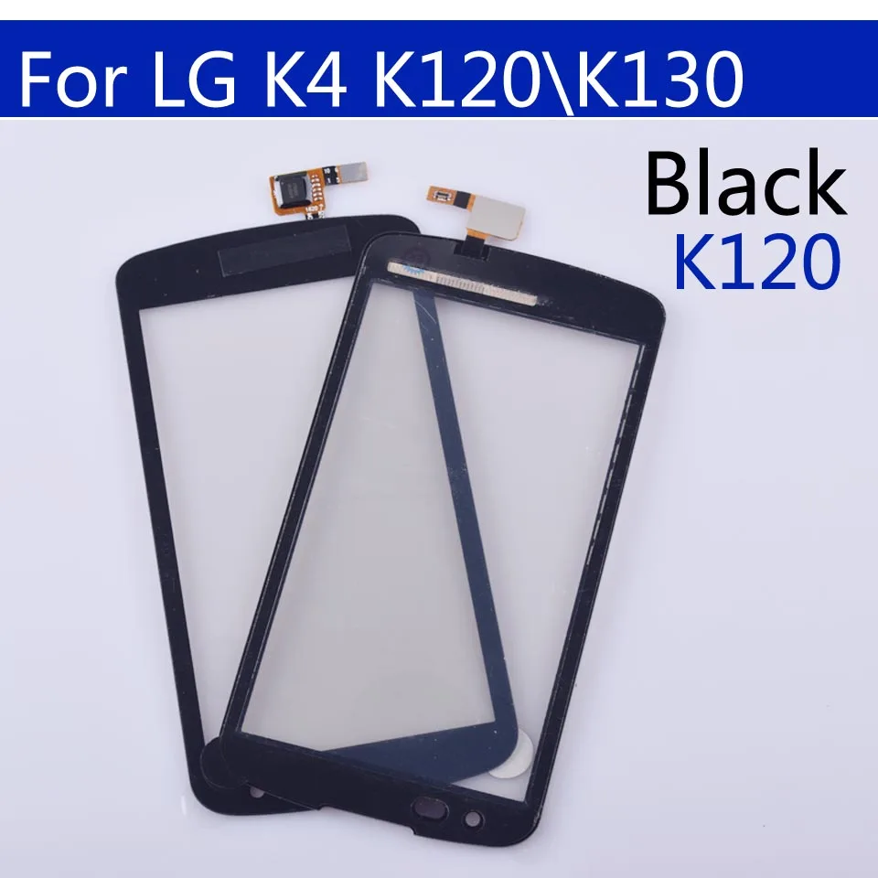 10Pcs\lot For LG K4 K120 K121 K120E K130 K130E Touch Screen Digitizer LCD Display Front Glass Panel Sensor Replacement