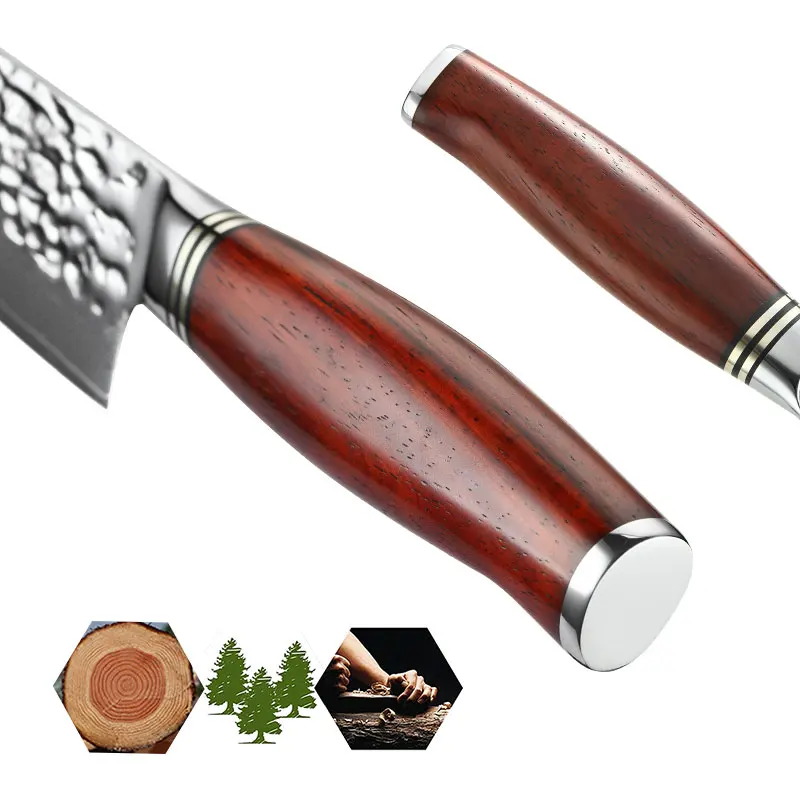 YARENH Kitchen Knives 73 Layers Japanese Damascus Stainless Steel Knife Kitchen Chef Utility Cooking Tools Dalbergia Wood Handle