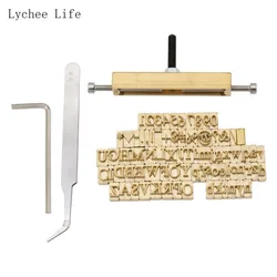 Lychee Life Leather Hot Stamping Machine Mold Tools DIY Word Punch Template Cutter Laser Cut Alphabet Mold Handmade Craft