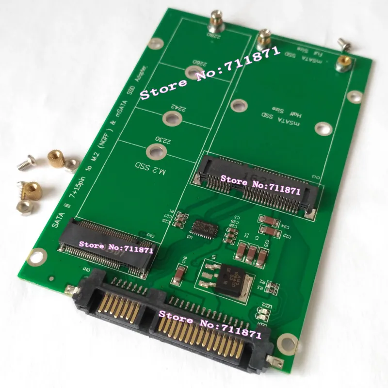 SATA M.2 mSATA SSD Adapter Connector M.2 SSD 2230 2242 2260 2280 SATA Adapter Convertor mSATA to SATA Connector Adapter convert