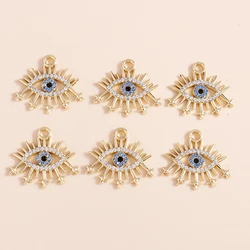 4 sztuk doskonała kryształ Evil Eye Charms zawieszki z naszyjniki bransoletki kolczyki Handmade Craft DIY akcesoria do wyrobu biżuterii