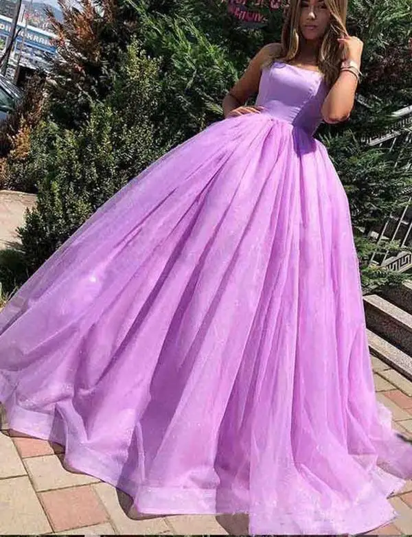 CloverBridal 2021 Spalline Spaghetti Tulle Lilla abiti da quinceañera Nastri Indietro плаukanя для kualesри przрихара Quinceanera DressWQ9852