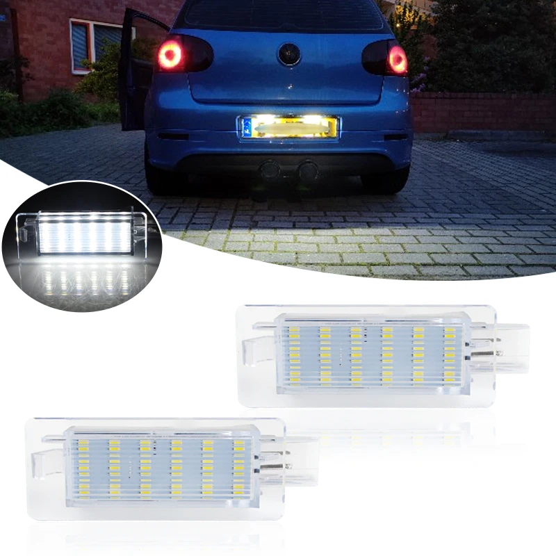 2PCS Error Free LED License Number Plate Light Lamp For Renault Captur Espace 4 Fluence Scenic Laguna Latitude Modus Zoe BFM