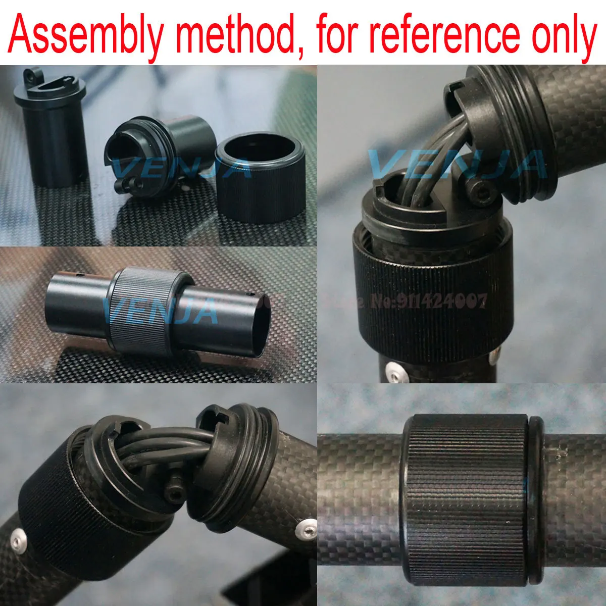 4pcs/Lot D20 D25/30/25/40mm Horizontal Folding Arm Frame Carbon Tube Arm Fixed Seat Joint Adapter Connector for Plant UAV Drone