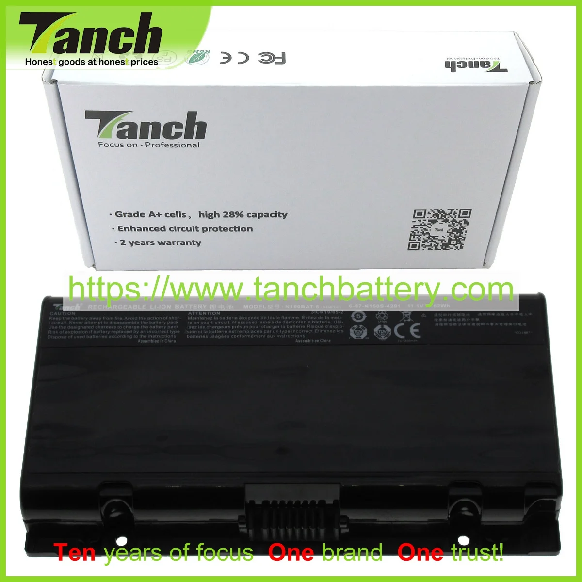 

Tanch Laptop Battery for CLEVO 6-87-N150S-4292 6-87-N150S-4291 6-87-N150S-4U91 6-87-N150S-4U92 N155SD 11.1V 6cell