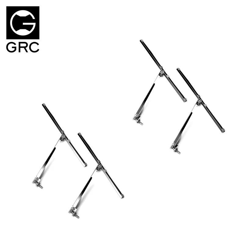 2pcs Silver Metal Windshield Wiper For 1/10 1/8 Rc Tracked Vehicle Traxxas Trx4 G500 Trx6 G63 K5 Scx10 Jkmax Vs-4 Km4 Wiper