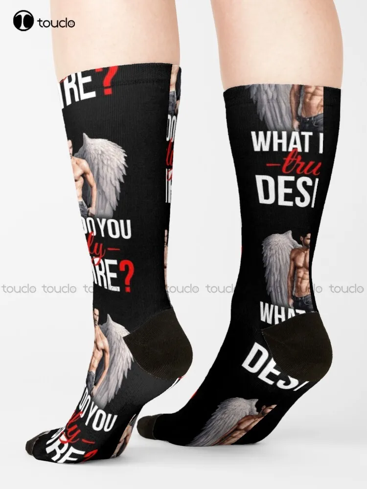 Qu'est-ce Que Vous Désirez Vraiment? Lucifer – chaussettes unisexes Morningstar, chaussettes de bureau du diable pour adolescents et adultes