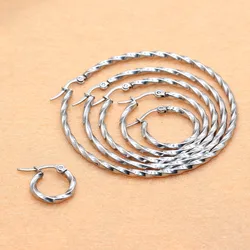 316l Stainless Steel all Size Hoop Earrings No Easy Fade Allergy Free Ears Jewelry Accessories Brief Style
