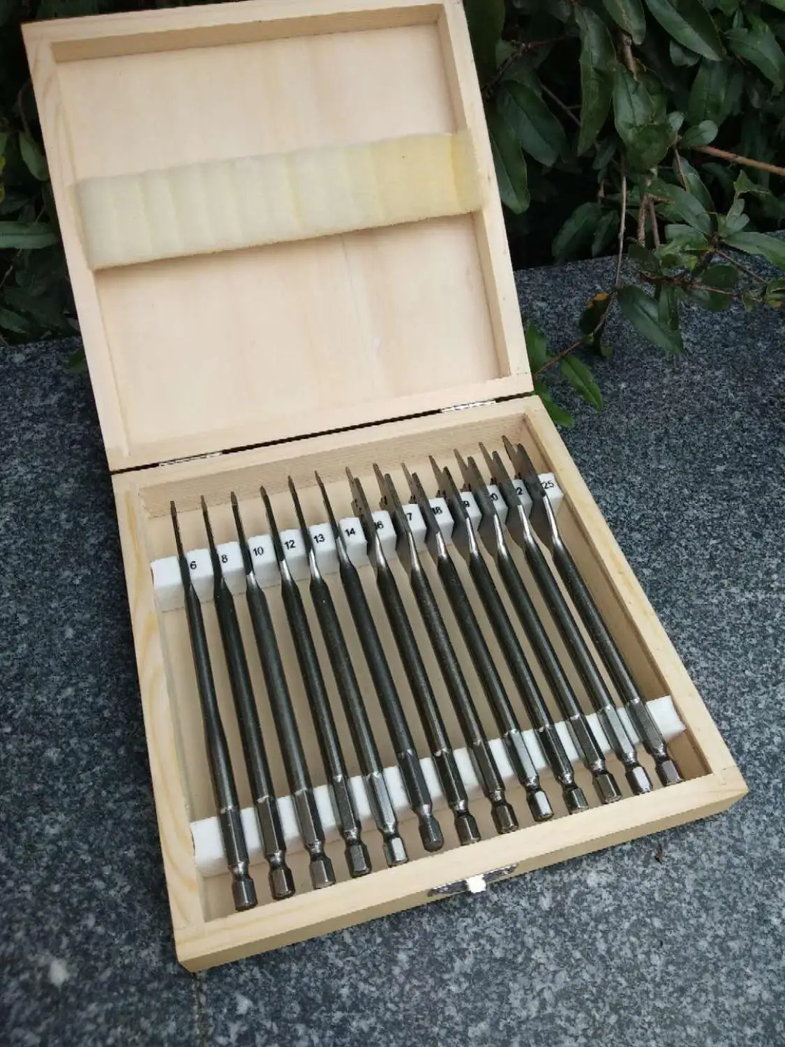 Juego de Herramientas Eléctricas de perforación de madera, vástago hexagonal de acero con alto contenido de carbono, brocas planas para Metal de 6-23Mm, 16/13 unidades