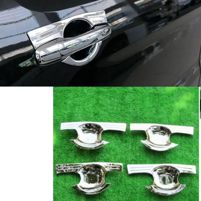 for Ford Explorer 2011-2019 2018 Chrome Side Door Handle Bowl Cover Trim 4pcs Car modification Auto parts