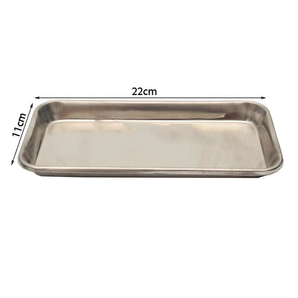 1PC Stainless Steel Storage Tray Food Fruit Plate Dish Tableware Doctor Surgical Dental Tray Kitchen Accessories