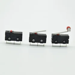 5Pcs Mini Micro Finecorsa NO NC 3 Spilli PCB Terminali SPDT 5A 125V 250V leva A Rullo azione a scatto Push Microinterruttori