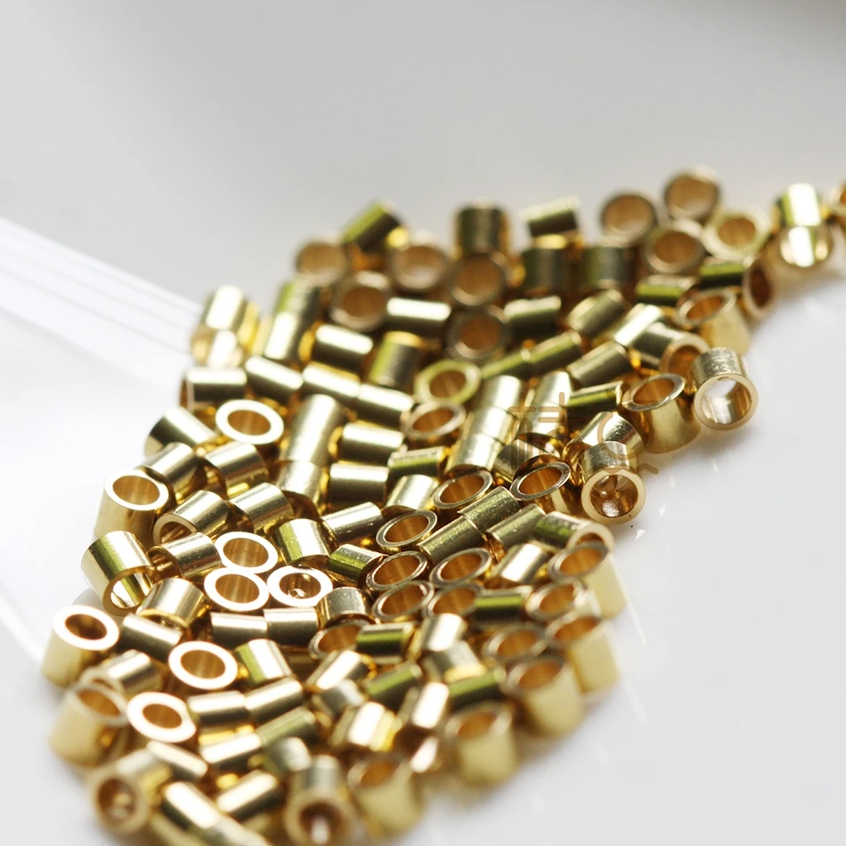 DIY Supply-100 Pieces Solid Raw Brass Finding Spacers - Tube 2x2.5mm (4394C-Q-33)