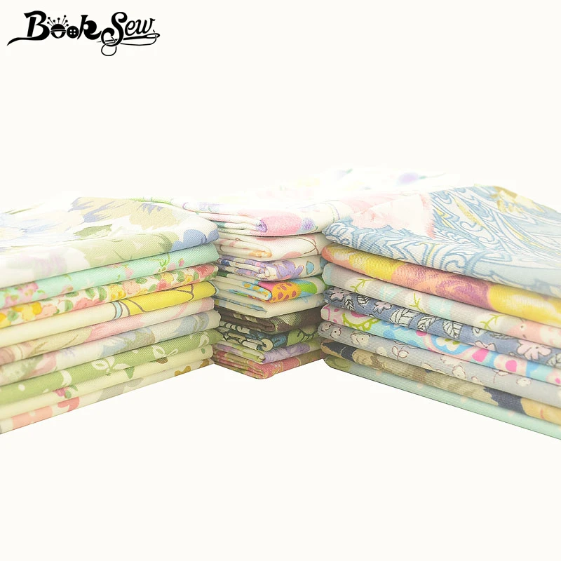 Booksew 40x50cm/pcs Floral Design 100% Cotton Fabric Telas Algodon Patchwork Tissu Hand DIY Quilts Cloth Sewing Cushion Material