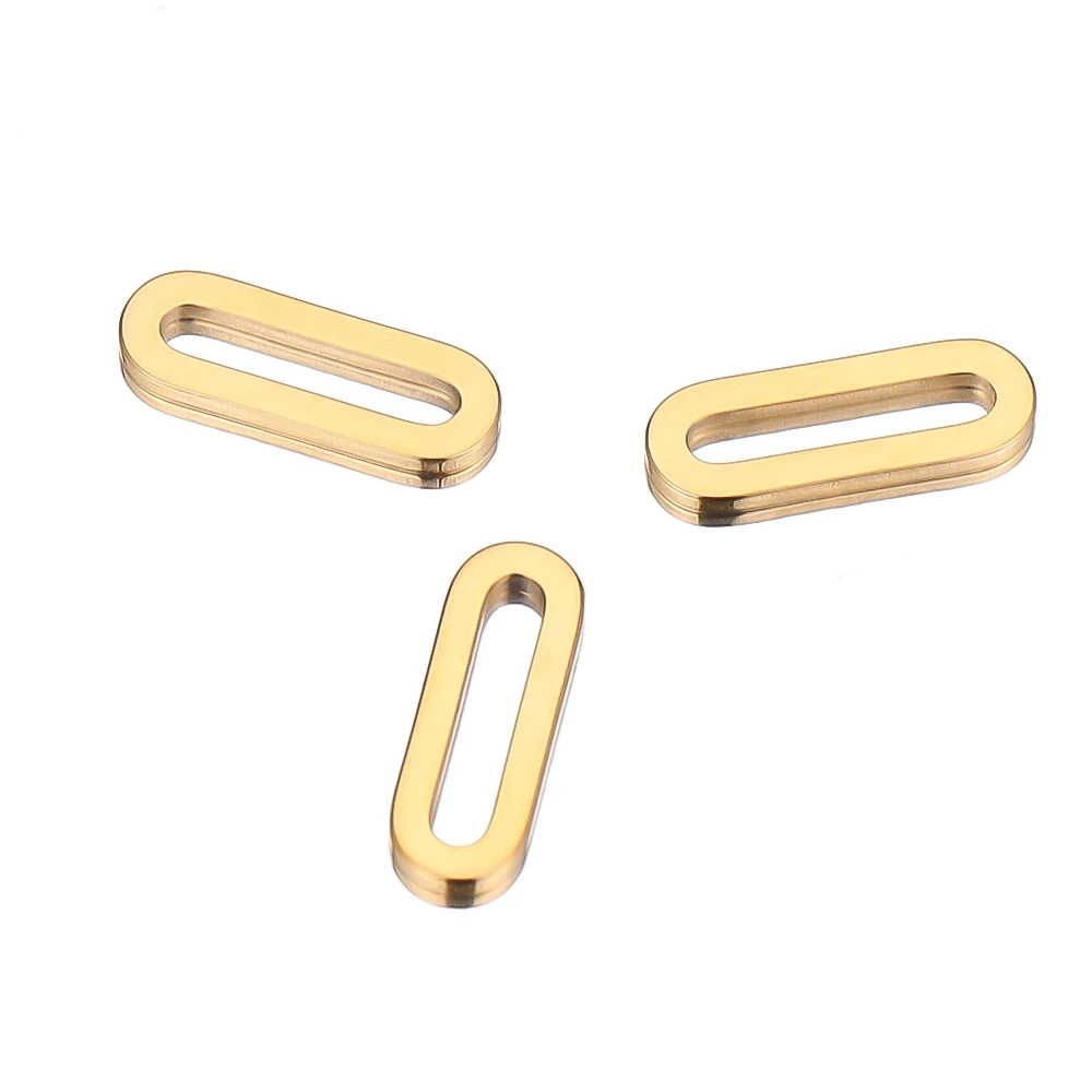 20 Stück Edelstahl-Anhänger in Goldfarbe, rechteckig, für DIY-Schmuckherstellung, Ohrring-Zubehör, Halsketten-Komponenten, Zubehör und Materialien – Detail 5