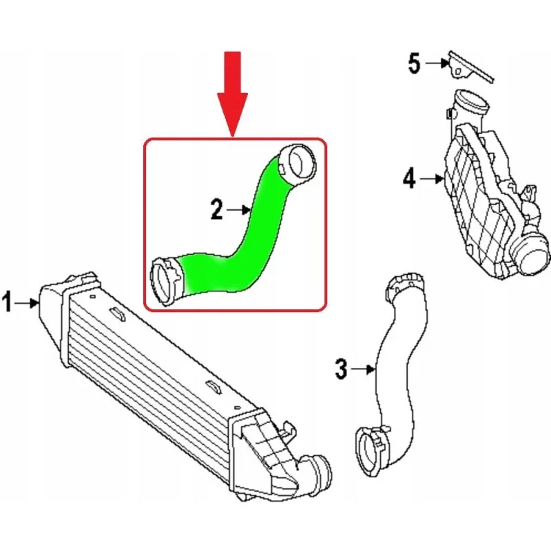 2045280682 Turbo Hose Mercedes C 218 Mercedes Cls 350 Cdi Mercedes E 350 Cdi Charging Intercooler Air Hose Pipe