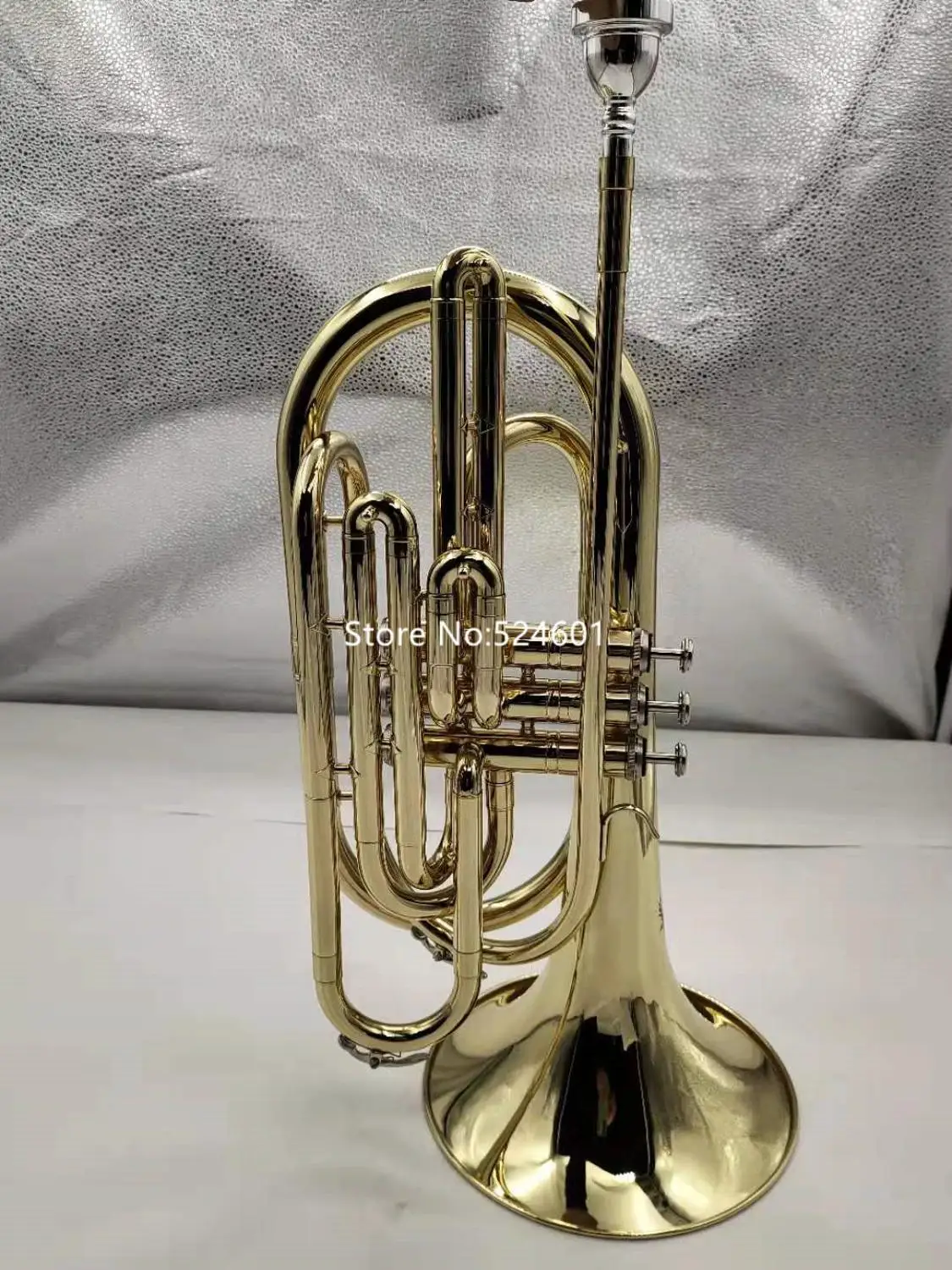 New Arrival Bb Marching Baritone Brass Nickel Plated Professional Musical Instrument With Case