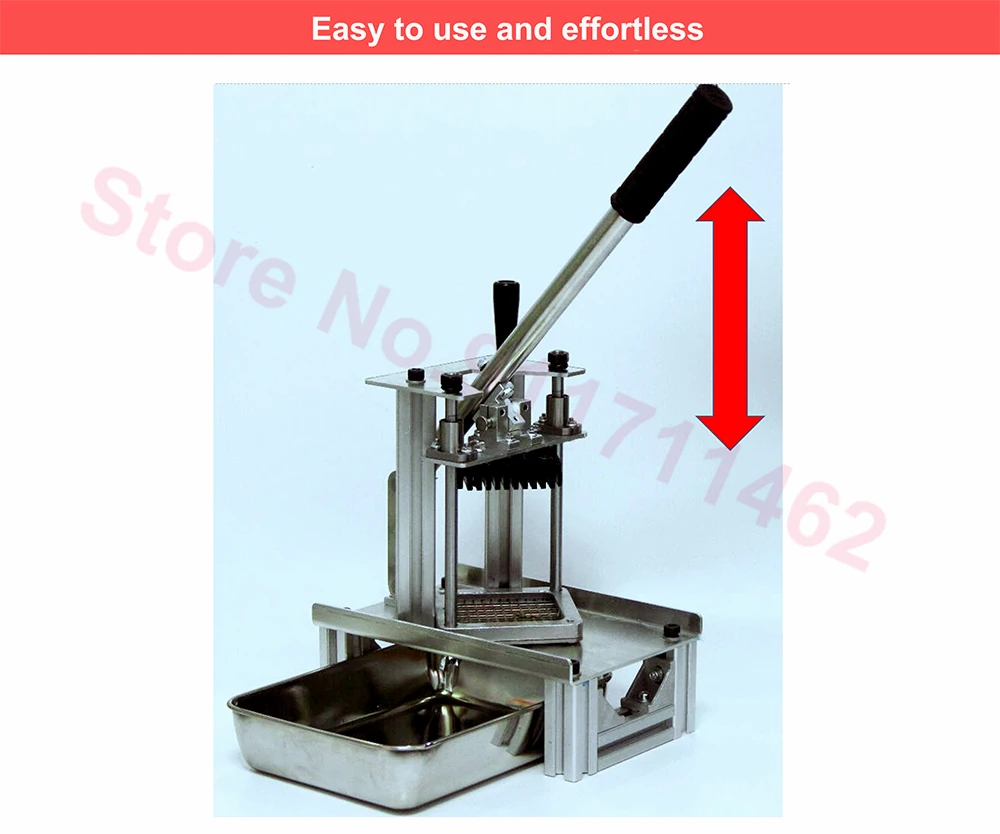 Manual Potato Cutter Chipper Commercial French Fries Cutter Fruit Vegetable Slicer for Potatoes Carrots Cucumbers