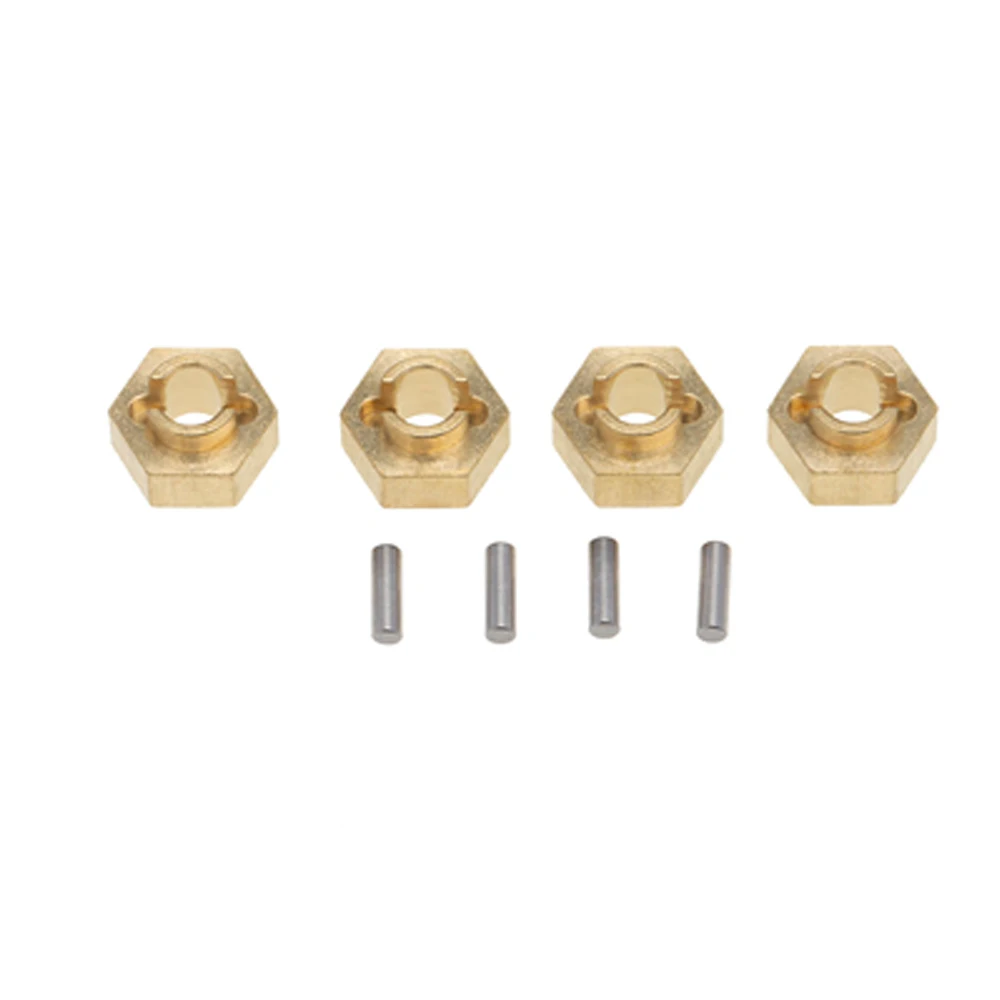 SCX24 90081 Copper counterweight, steering cup, coupler, bridge cover, hub counterweight, metal upgrade accessories