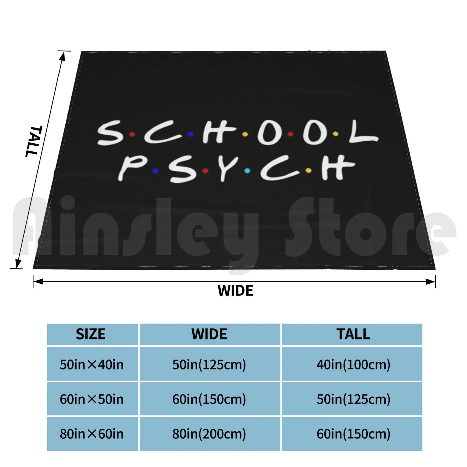 School Psychologist Blanket Fashion Custom School Psychologist Psyched Bcba Aba School Psych