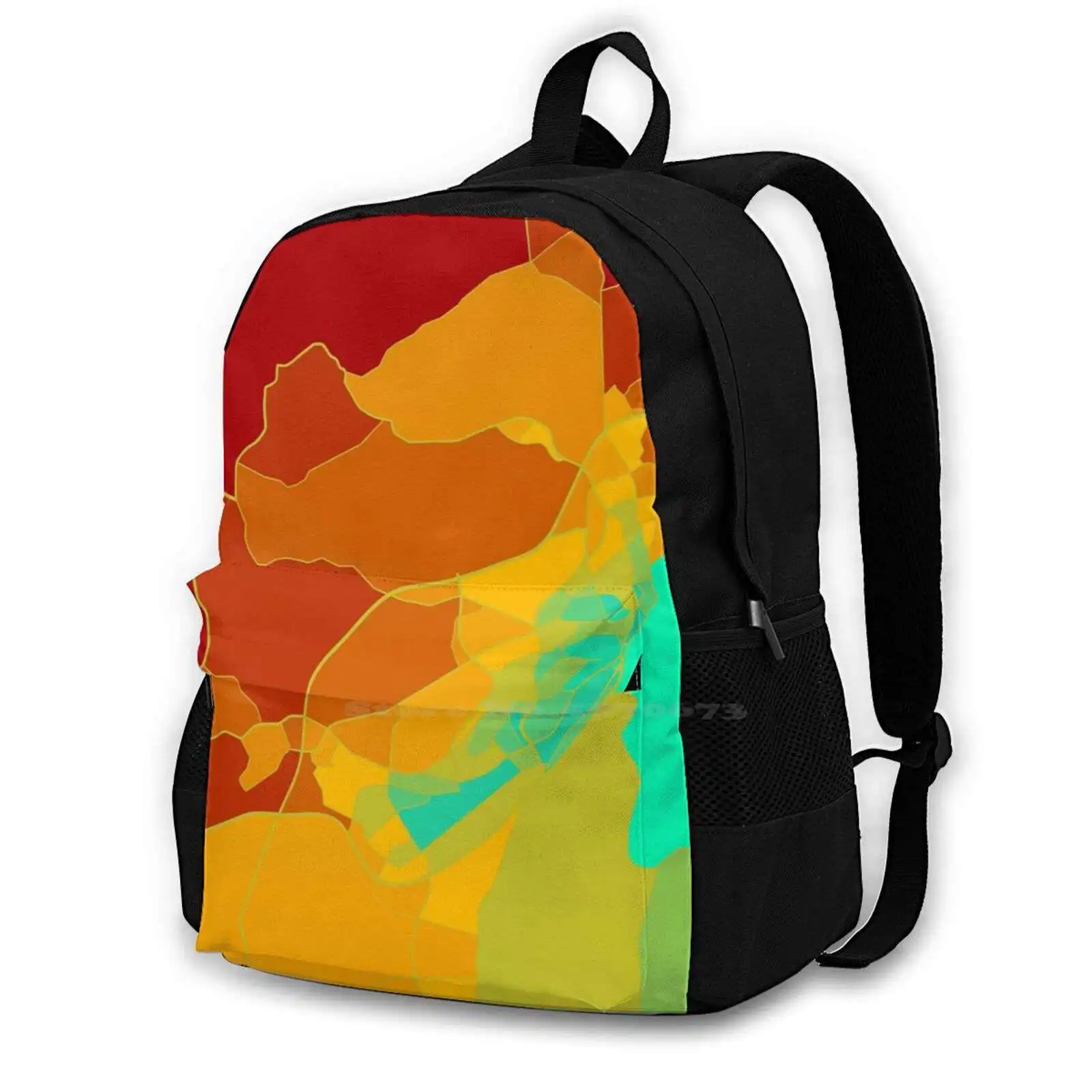 , Newfoundland , Canada Hot Sale Schoolbag Backpack Fashion Bags Map Cartography City Roads Colourful Canada Newfoundland Nl