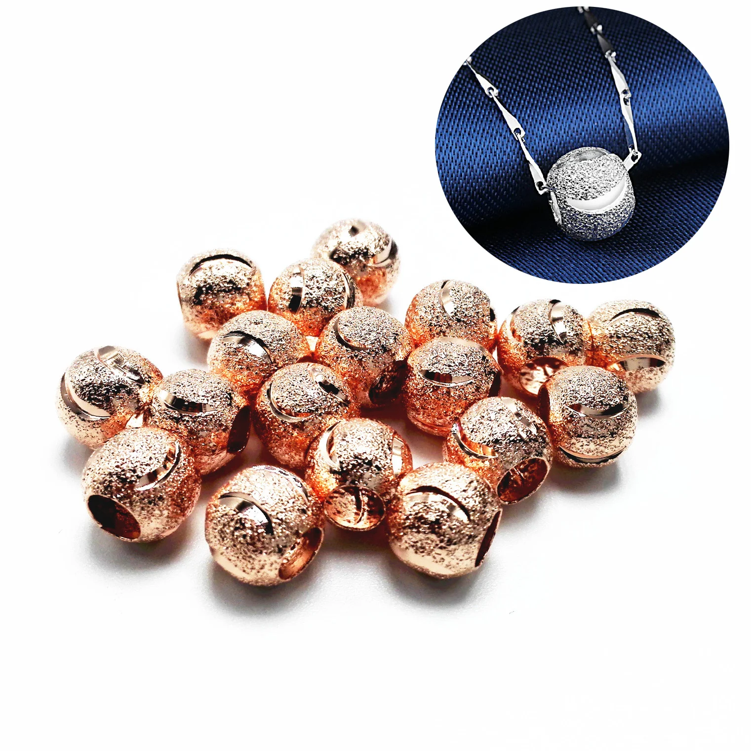 5/10pcs Plating Gold/Silver Color 8MM Disco Ball Loose Beads Charms Bracelet Necklaces for Jewelry Making DIY Accessories