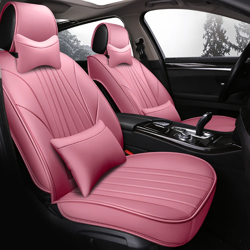 Leather car seat cover 5 sit truck universal organize protector cushion  accessories-styling auto Simple luxury for most car