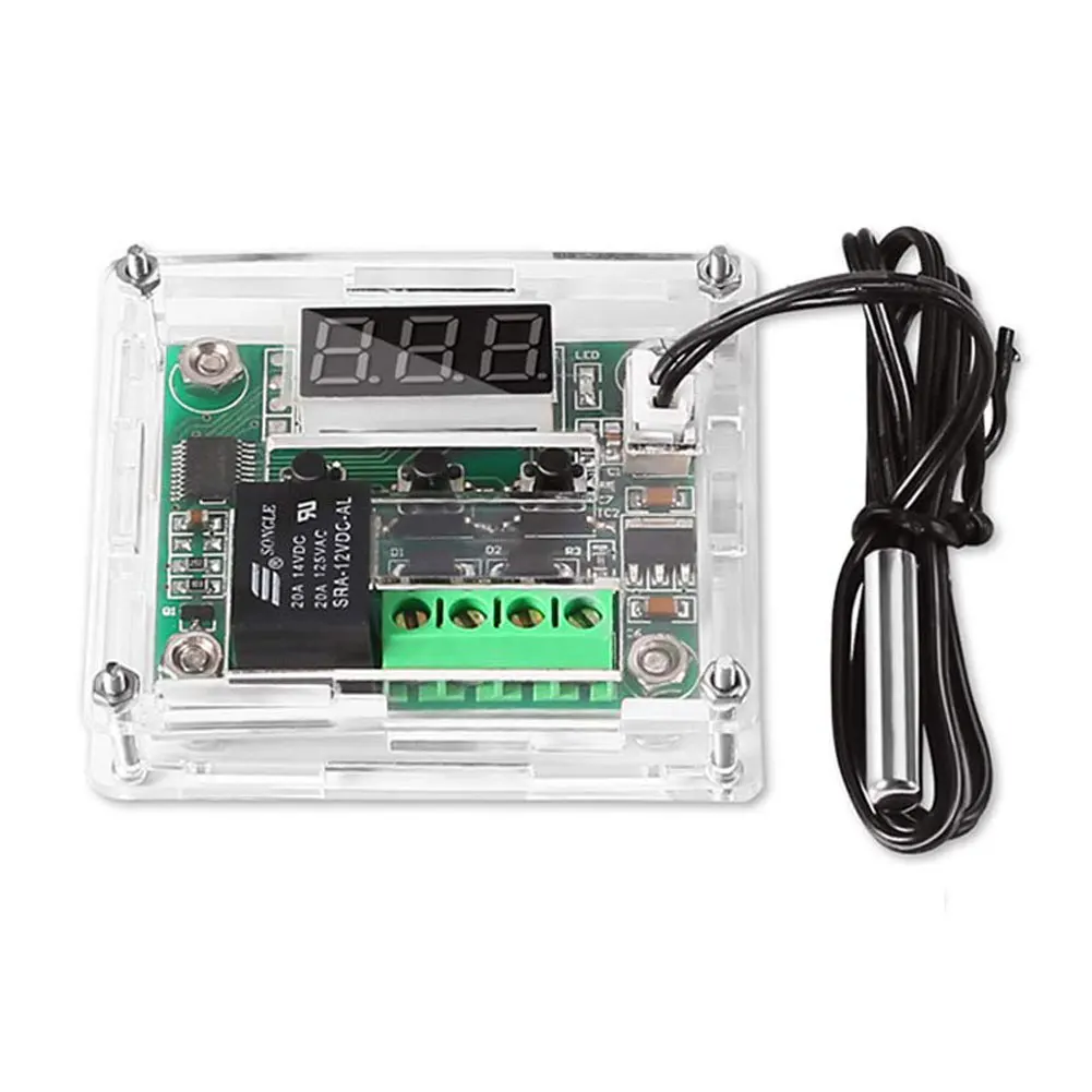 W1209 -50-100C DC 12V Digital Temperature Controllear Thermostat Temperature Control Thermostat Switch Plate W1209 Case