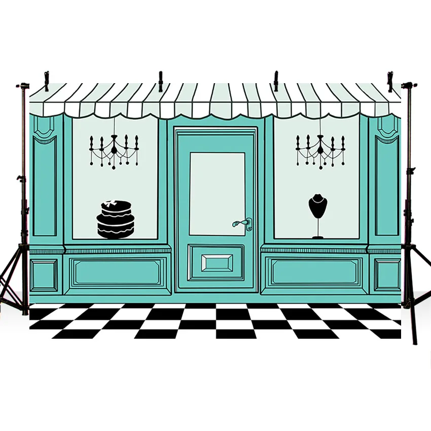 수족관 쥬얼리 저장소 배경 생일 파티 선물 베이비 샤워 블루 사진 배경 사진 스튜디오 Photophone 장식 소품