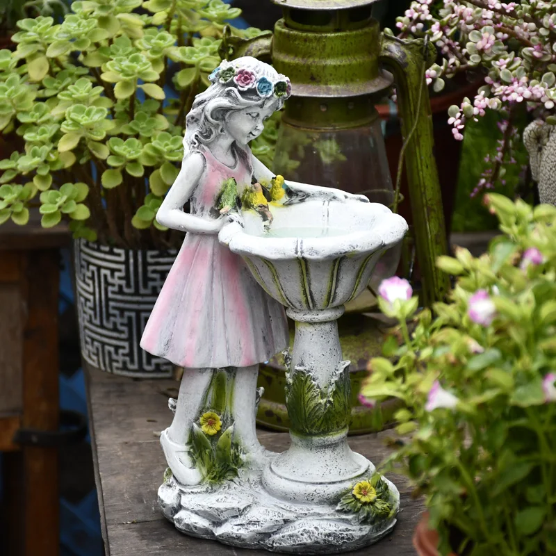 

Pastoral Solar Light Flower Fairy Angel Figure Resin Sculpture Outdoor Villa Garden Figurines Crafts Courtyard Lawn Decoration