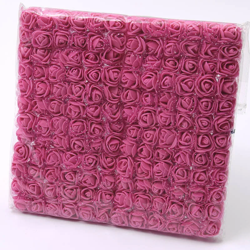 144 stücke Mini Spitze Pe Rose Schaum Blume Köpfe Bouquet Für Hochzeit Hause Dekoration Scrapbooking DIY Kranz Künstliche Blumen – Detail 19