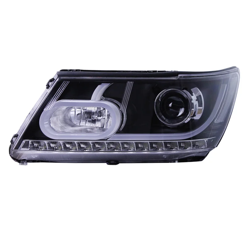 Untuk Dodge JCUV Journey 2009-2016 Lampu Depan LED Fiat Freemont LED DRL Hid Angel Eye Bi Xenon Beam Aksesori