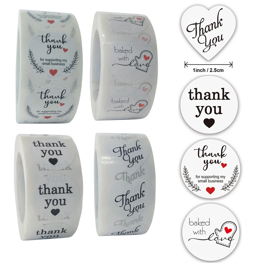 

Круглые наклейки с надписью «THANK YOU», 1 дюйм, 500 шт.