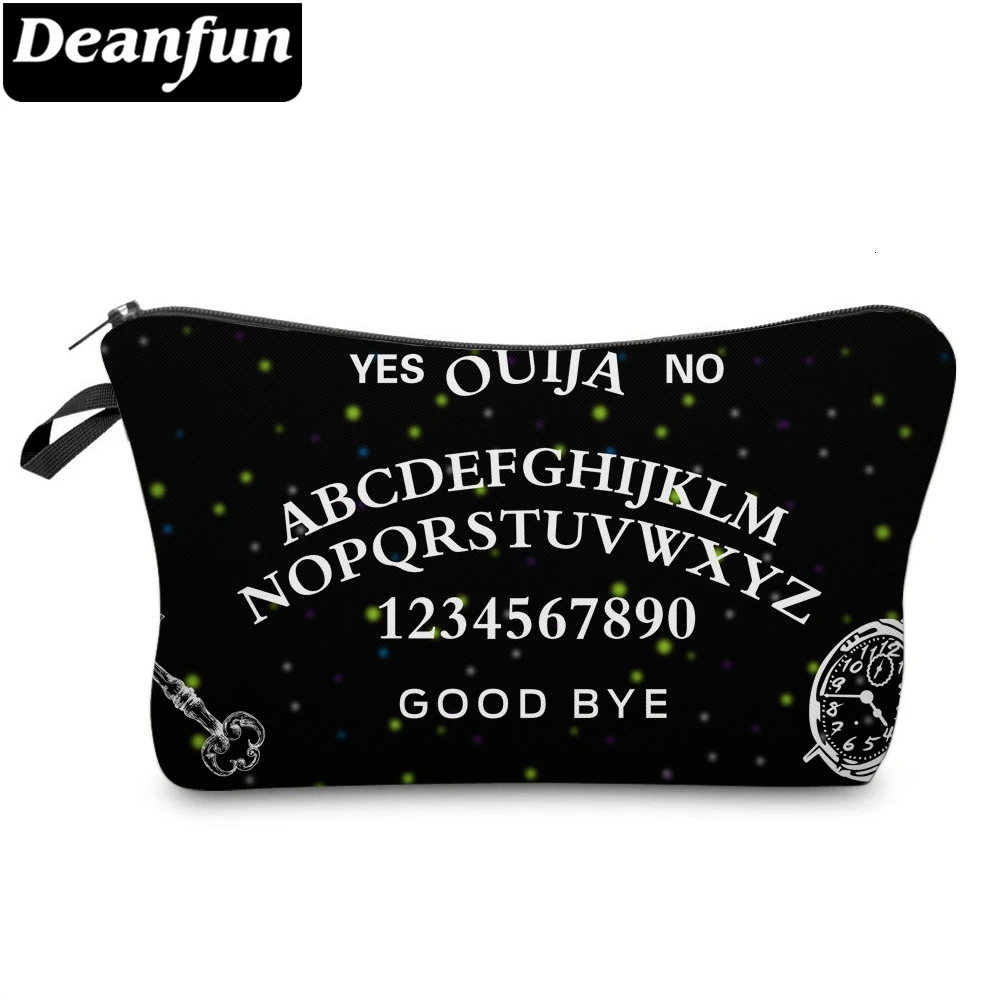 

Deanfun Elegant Black Small Makeup Bag Letters Printing Cosmetic Bags For Women Storage Travel Bags For A Gift 51524