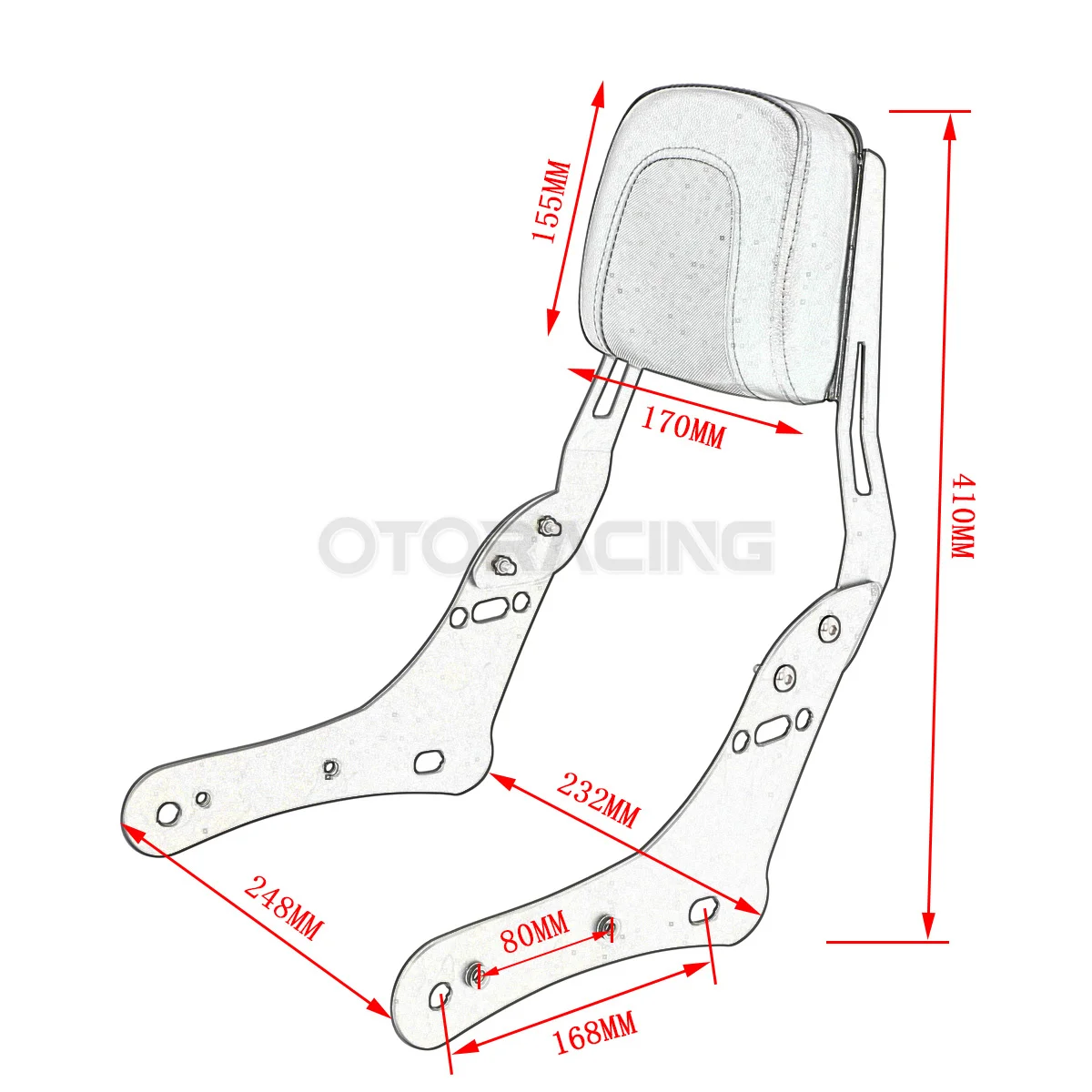 Motorcycle Detachable Backrest Sissy Bar For Kawasaki Vulcan 650 S EN650 VN650 S650 2015-2021 2016 2017 2018 2019 2020 2021 2022