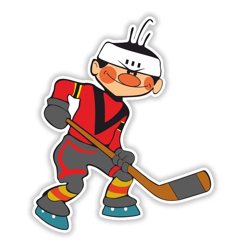 S50598# Various Sizes Personality PVC Decal Hockey Player V2 Waterproof Car Sticker on Motorcycle Laptop Decorative