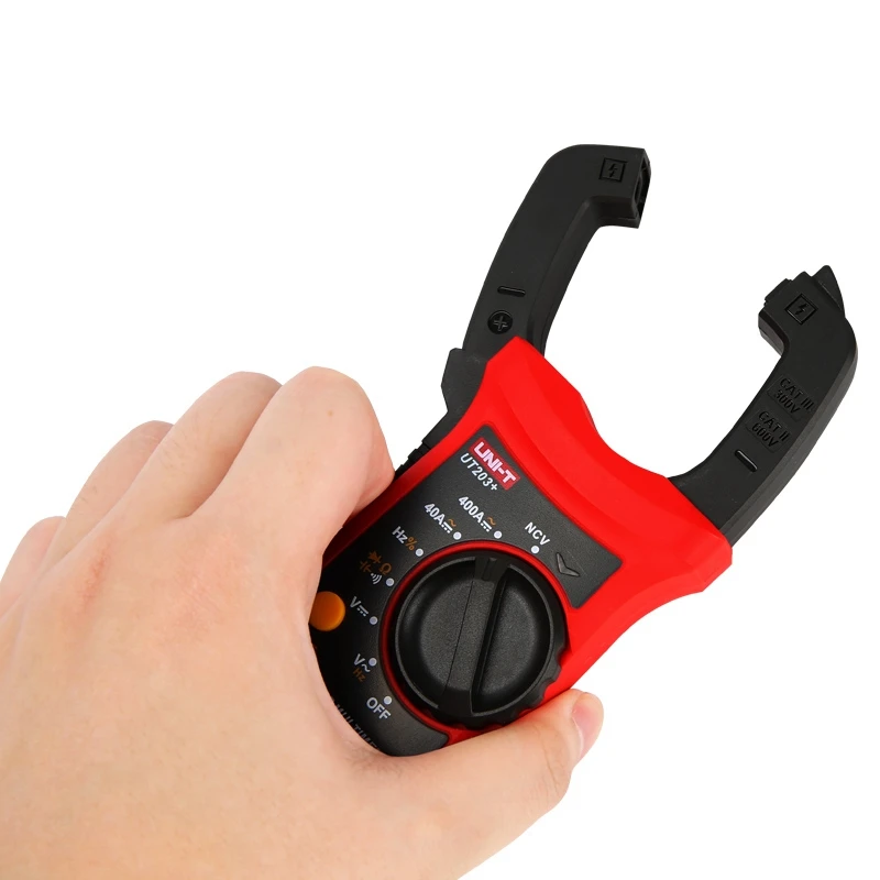 UNI-T AC DC Digital Clamp Meter multimetro UT201 + UT202 + UT203 + corrente Amperimetrica capacità NCV Ohm Hz Tester