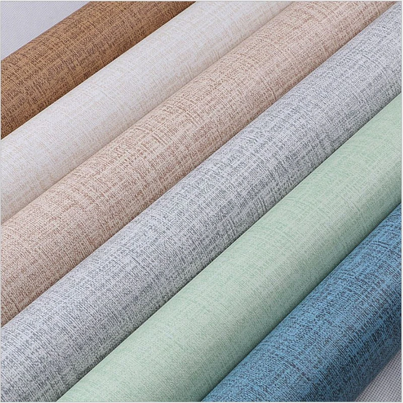 Linen Textured Home Decor Self Adhesive Wallpaper for Living Room Bedroom Wall Decals Vinyl Waterproof Contact Paper 60cm*10M