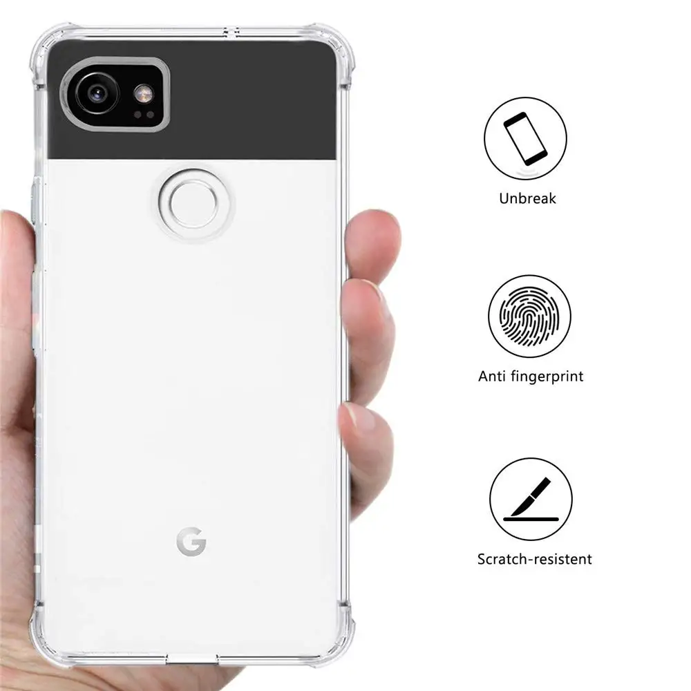 Clear Silicone Case for Google Pixel 2 XL 3 XL 4 XL Skin Protective Back cover cases For Google Pixel 3A 3A XL bags on Pixel XL