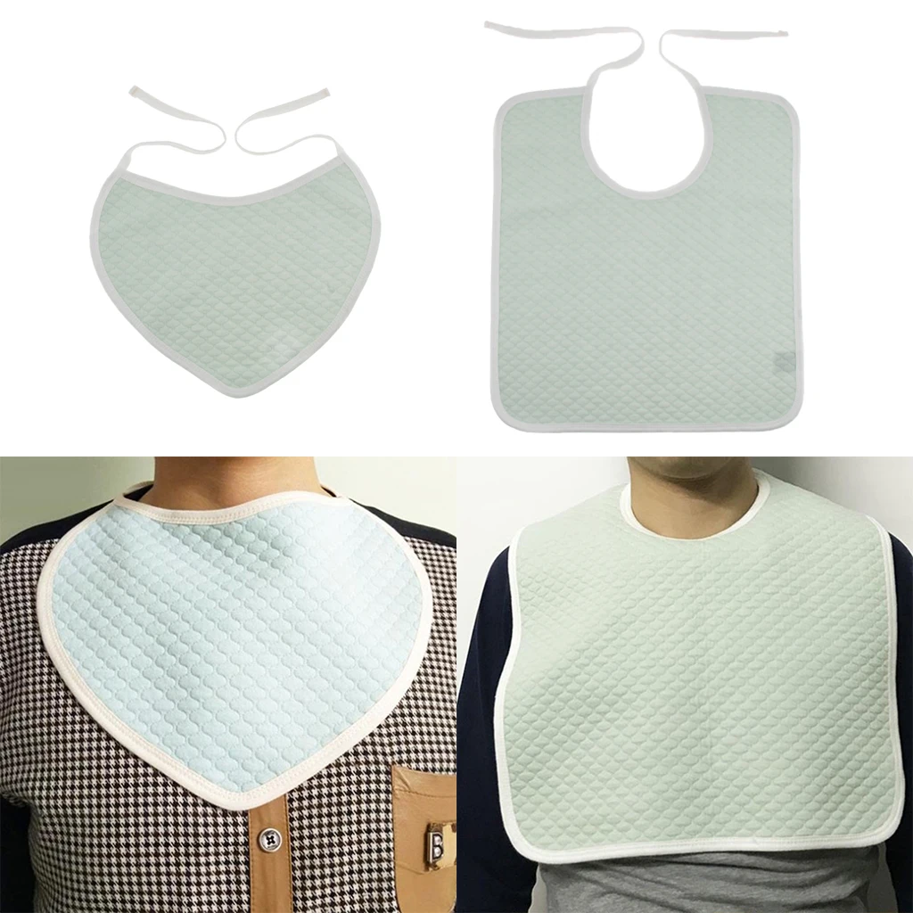 Bavoir en coton pour repas, protection des vêtements, serviette de salive pour enfants, adultes, personnes handicapées