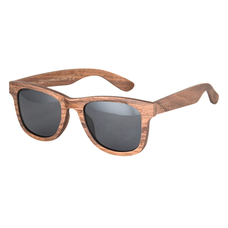 SHINU Men's sunglasses polarized nature wooden sunglasses handmade nature wood women’s sunglasses DIY your design on the temples