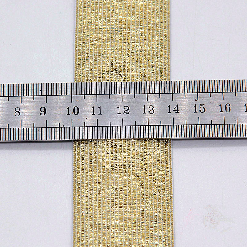 Elastic Bands Glitter Gold Silver 25mm 40mm Nylon Pants Lace Trim Waist Band for DIY Sewing Garment Trousers Accessories 1m